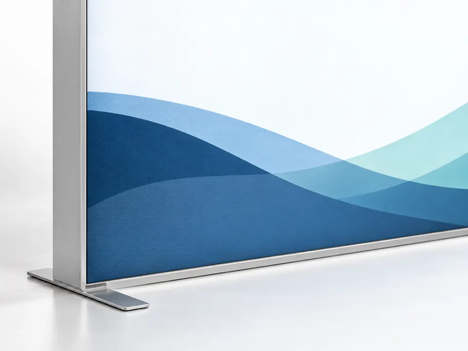 Backlit Backdrops — close-up of the illustrative product materials and finish