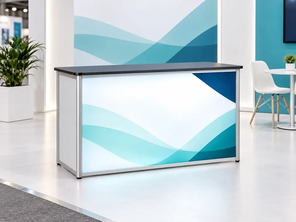 Backlit Exhibition Counters — illustrative example showing the product in use