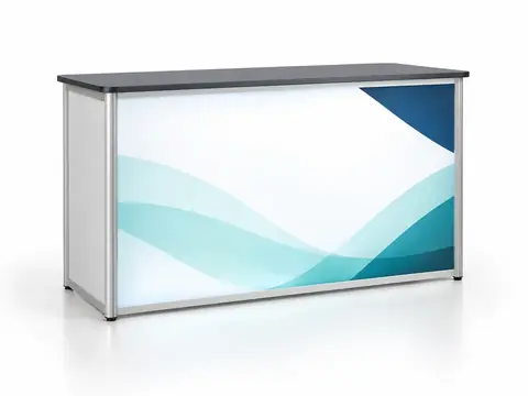 Backlit Exhibition Counters — illustrative product concept on a clean background
