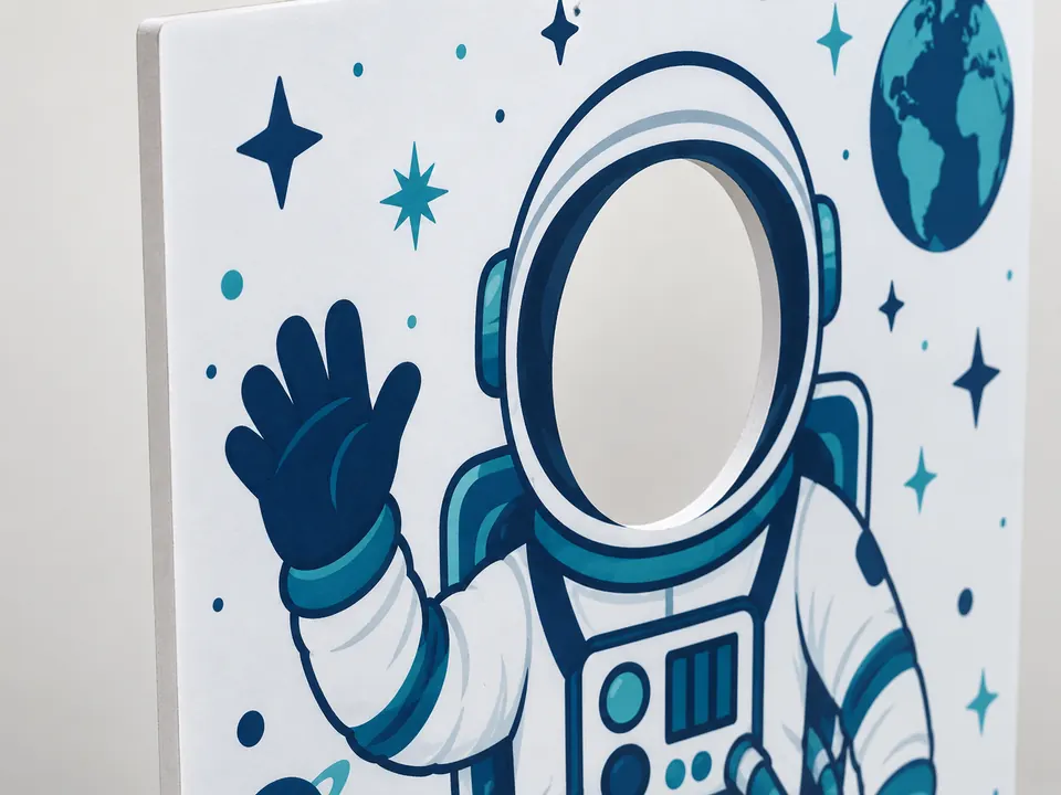 Face Cutouts — close-up of the illustrative product materials and finish