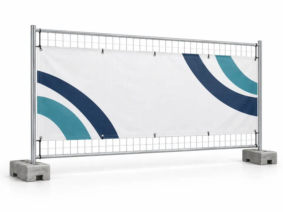 Fence Banners — illustrative product concept on a clean background