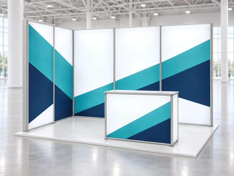 Modular Backlit Booths — illustrative example showing the product in use