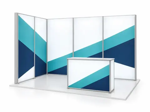 Modular Backlit Booths — illustrative product concept on a clean background