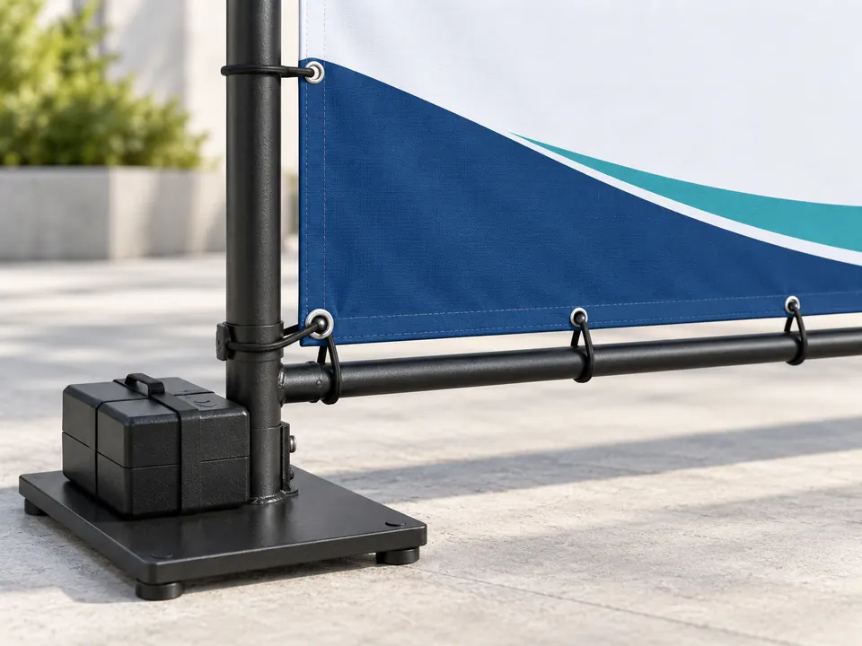 Outdoor Fabric Backdrops — close-up of the illustrative product materials and finish