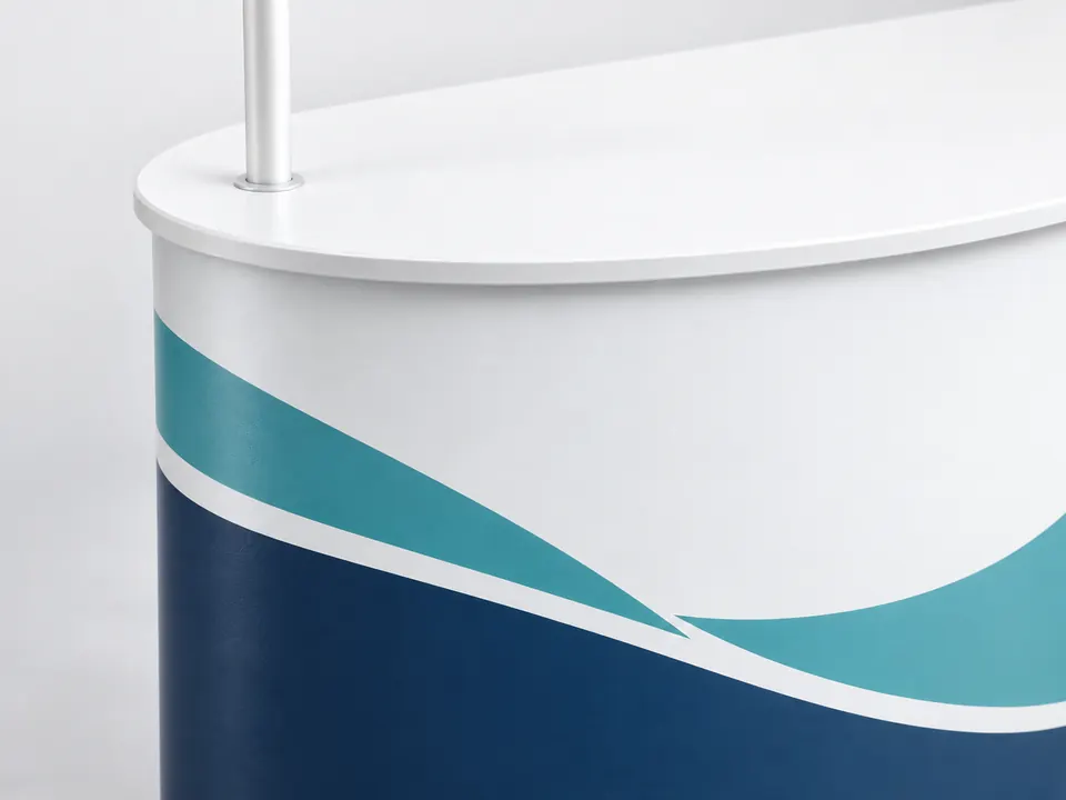 Promotion Tables — close-up of the illustrative product materials and finish