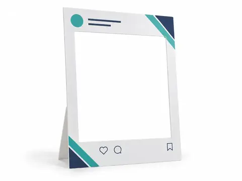 Social Media Frames — illustrative product concept on a clean background