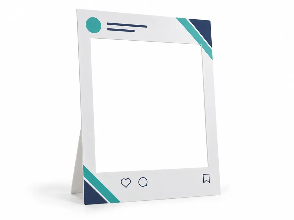 Social Media Frames — illustrative product concept on a clean background