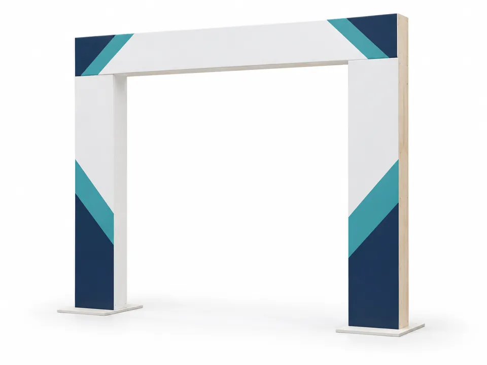 Wooden Entrance Arches — illustrative product concept on a clean background