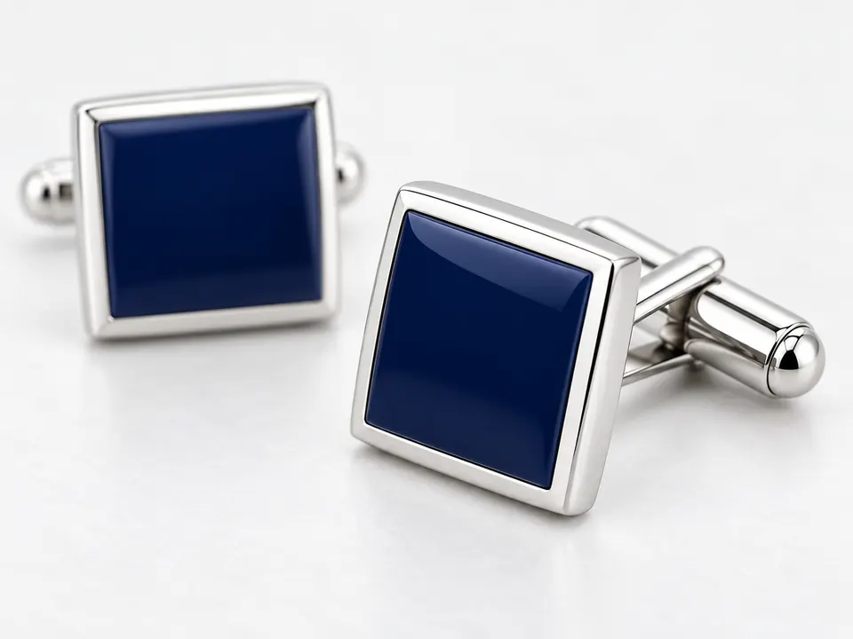 Cufflinks — close-up of the illustrative product materials and finish