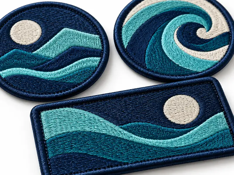 Embroidery Patches — close-up of the illustrative product materials and finish