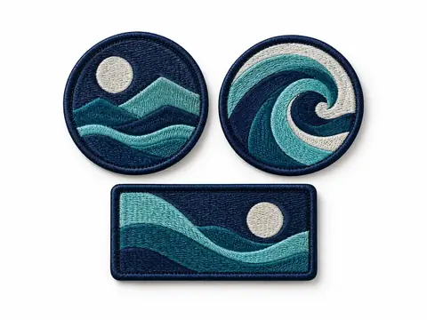 Embroidery Patches — illustrative product concept on a clean background