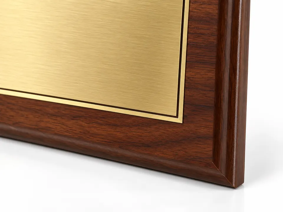 Plaques — close-up of the illustrative product materials and finish