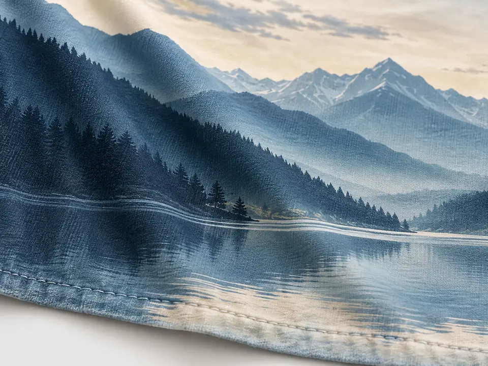 Landscape Patterns — close-up of the illustrative product materials and finish