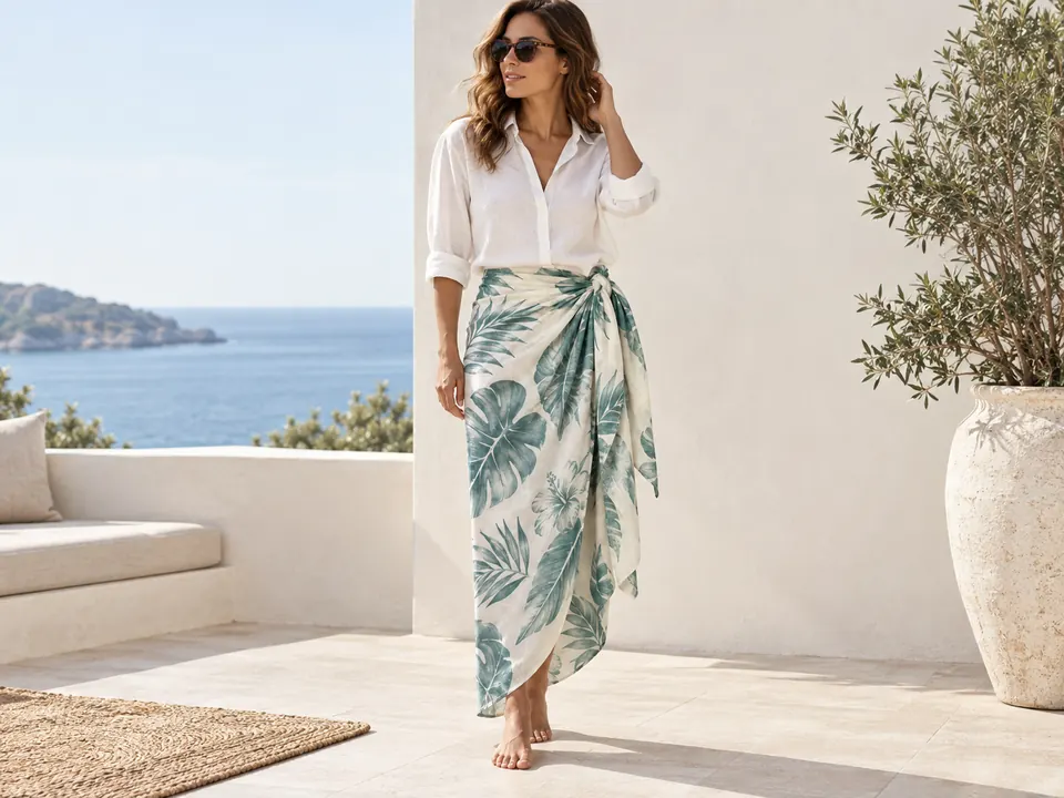 Sarong — illustrative example showing the product in use
