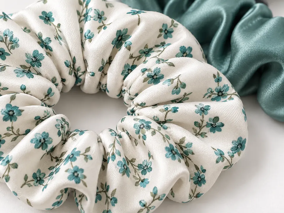 Scrunchies — close-up of the illustrative product materials and finish
