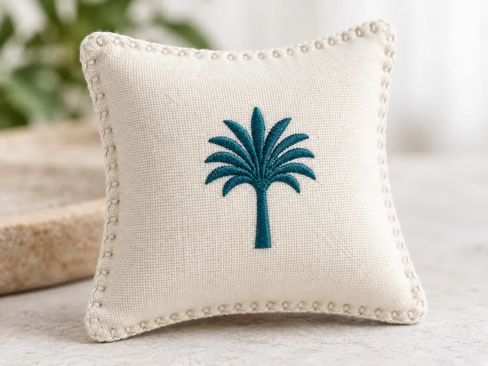Tiny Cushions — close-up of the illustrative product materials and finish