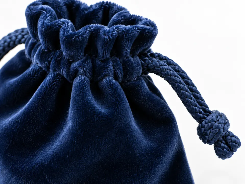 Velvet Pouches — close-up of the illustrative product materials and finish