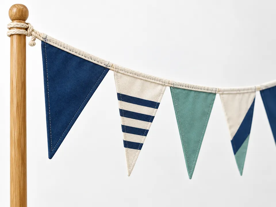 Bunting Flags — close-up of the illustrative product materials and finish