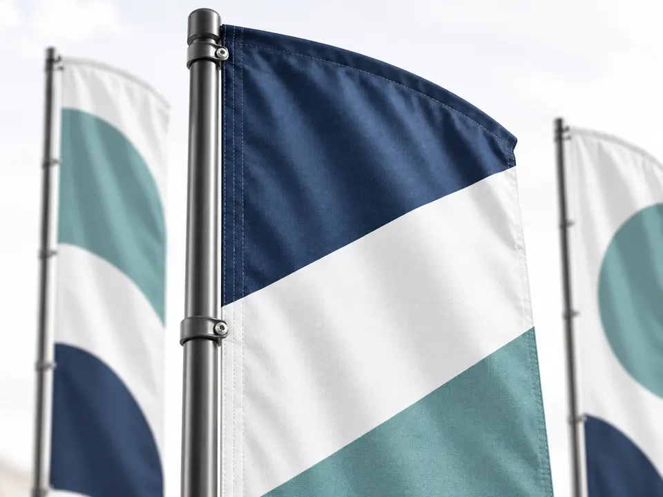 Festival Flags — close-up of the illustrative product materials and finish