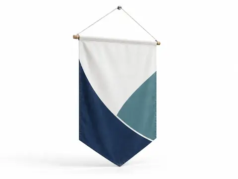 Hanging Conference Flags — illustrative product concept on a clean background