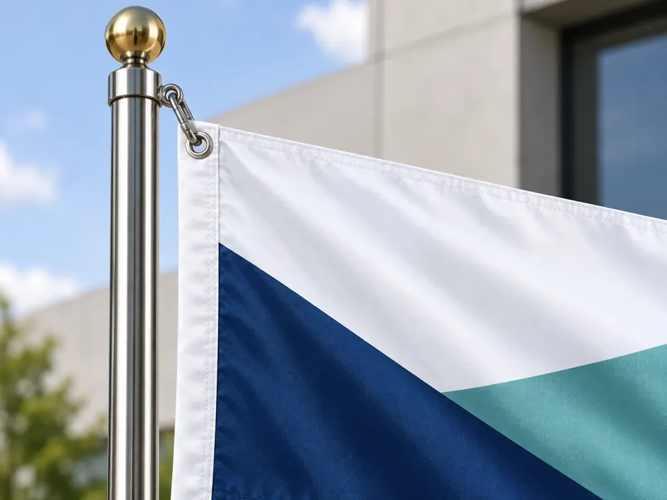 Hoisting Flags — close-up of the illustrative product materials and finish