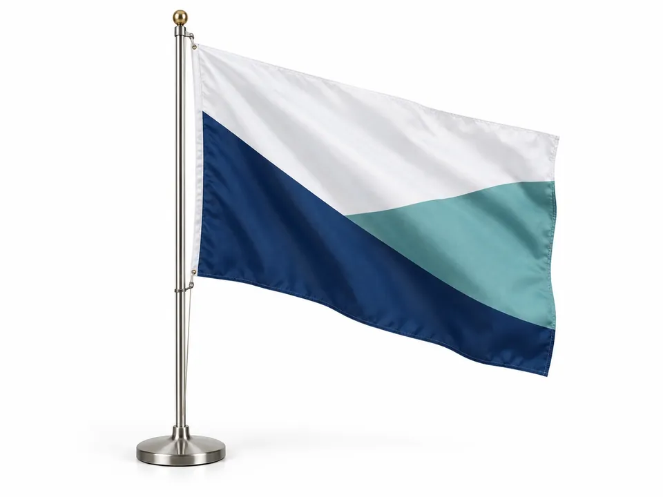 Hoisting Flags — illustrative product concept on a clean background