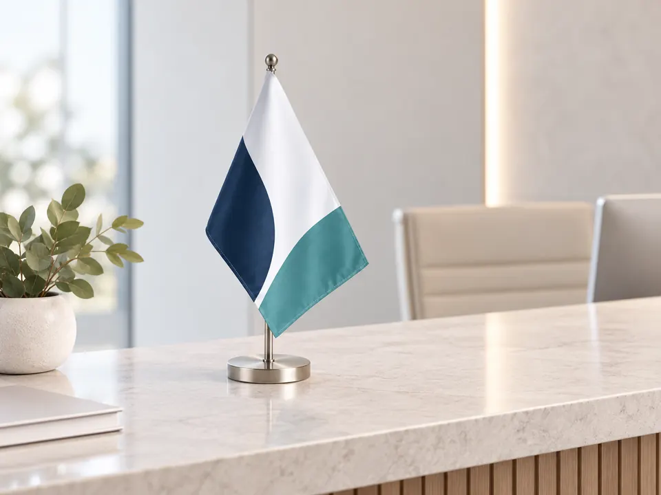 Table Flags — illustrative example showing the product in use