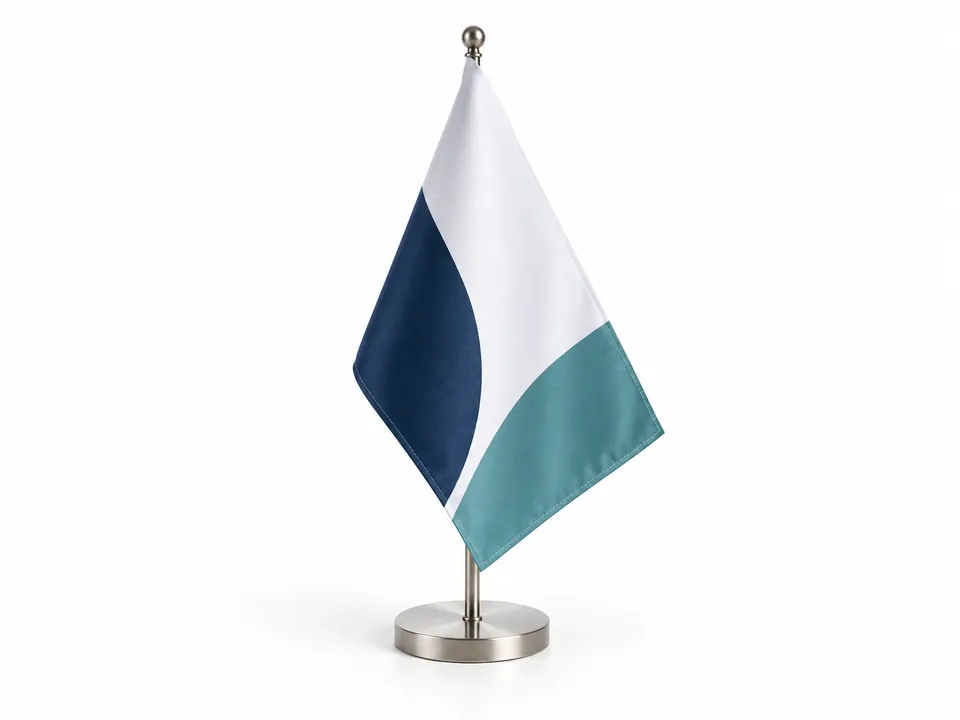 Table Flags — illustrative product concept on a clean background