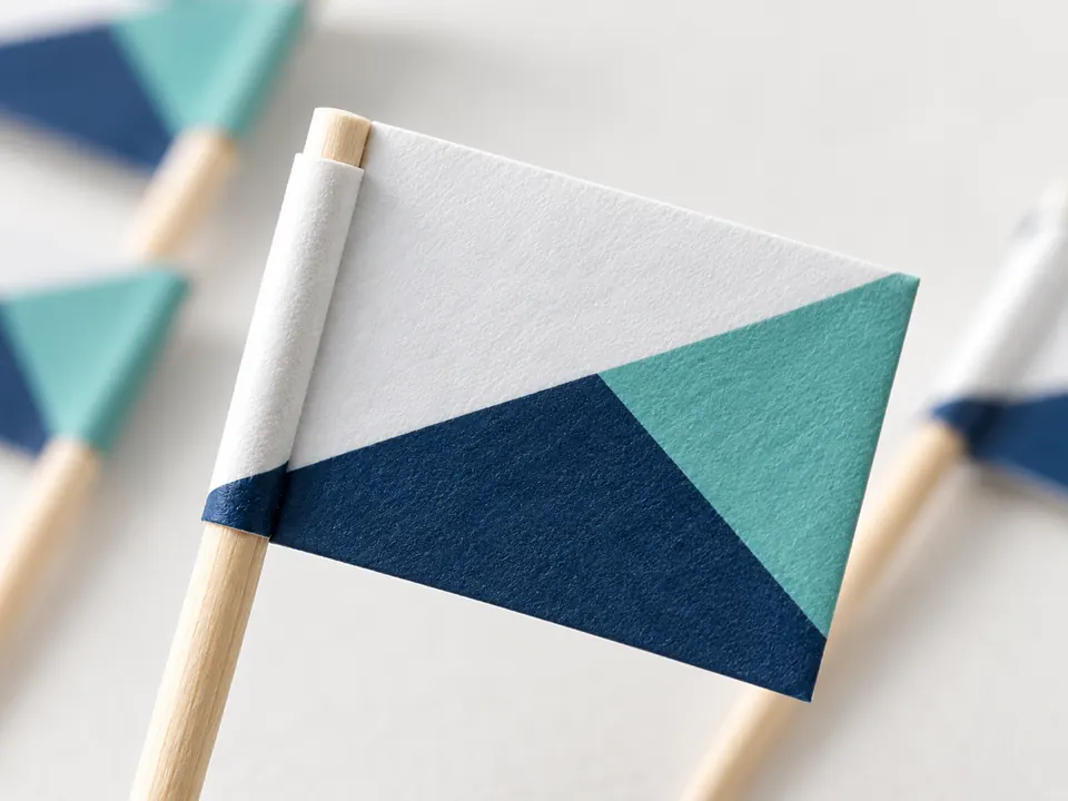 Toothpick Flags — close-up of the illustrative product materials and finish