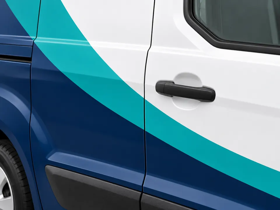 Car Branding — close-up of the illustrative product materials and finish