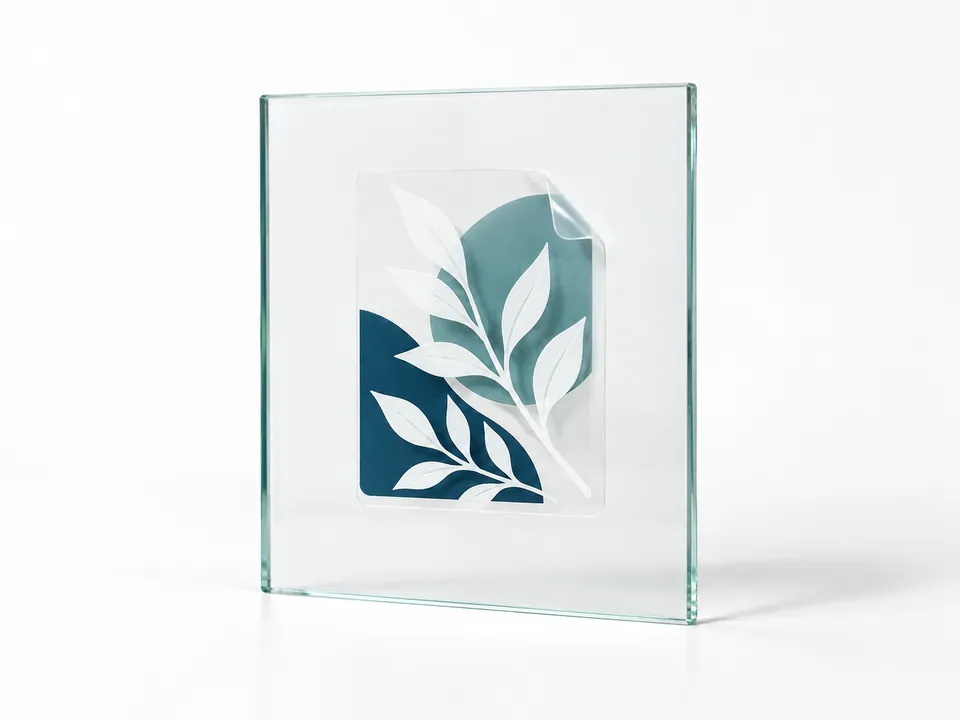 Clear Static Cling with White Ink — illustrative product concept on a clean background