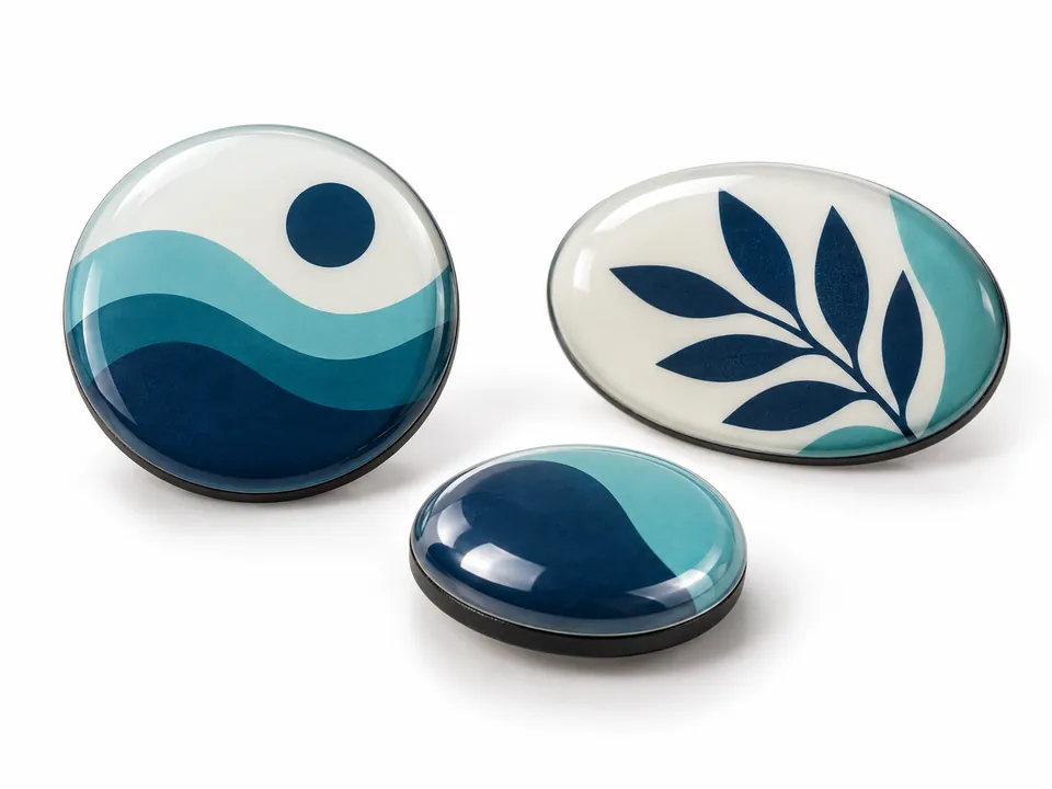 Domed Magnets — illustrative product concept on a clean background