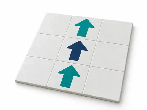 Floor Direction Stickers — illustrative product concept on a clean background
