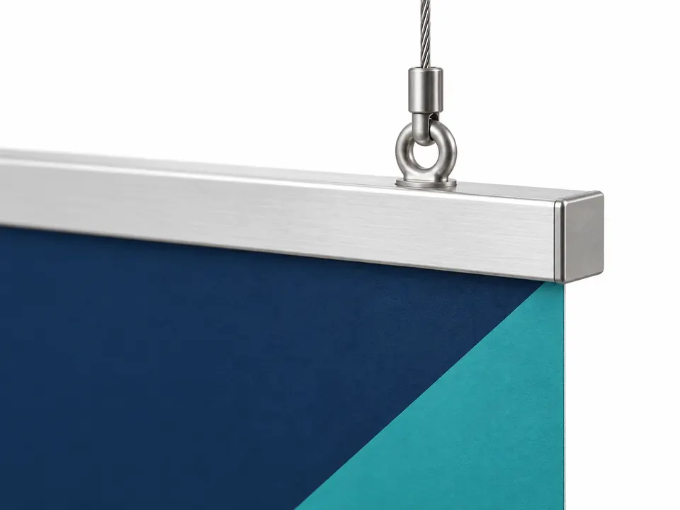 Hanging Posters — close-up of the illustrative product materials and finish