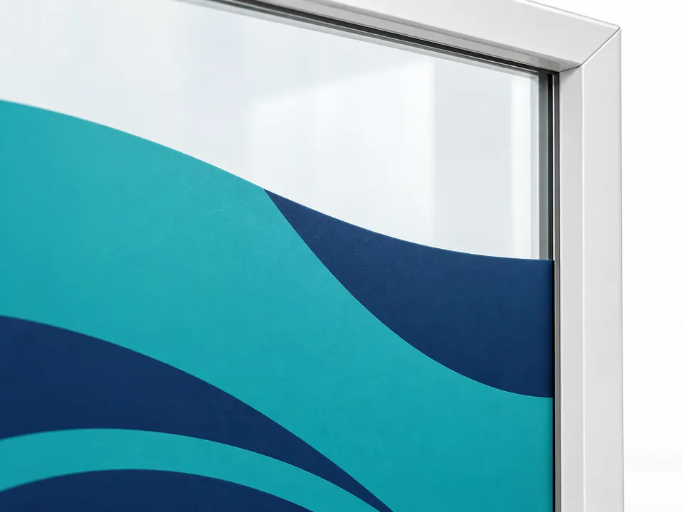 Window Graphics — close-up of the illustrative product materials and finish