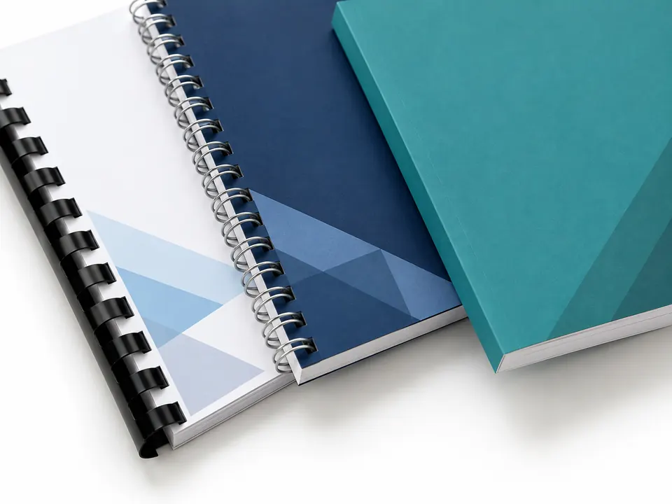 Binding — close-up of the illustrative product materials and finish