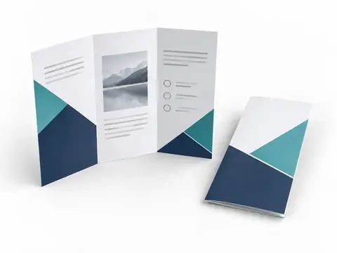 Brochures — illustrative product concept on a clean background