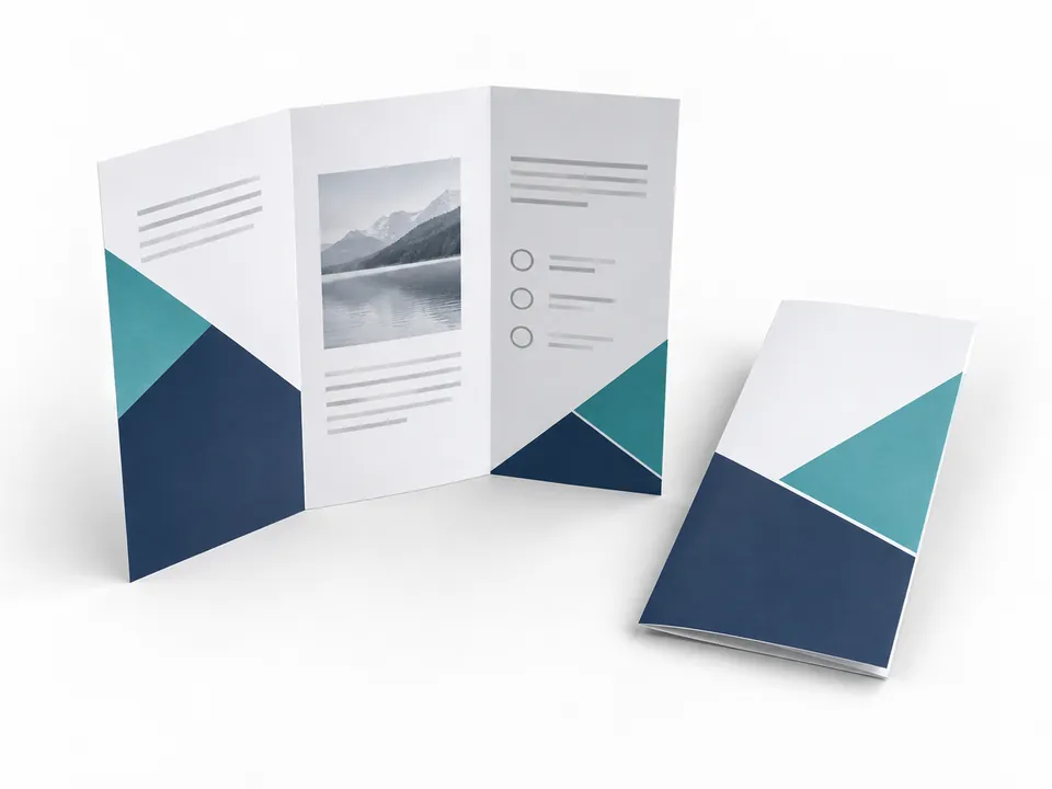 Brochures — illustrative product concept on a clean background