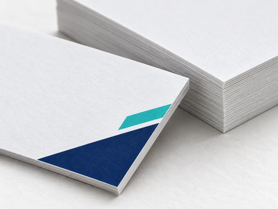 Business Cards — close-up of the illustrative product materials and finish
