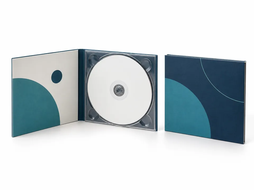 CD & DVD Covers — illustrative product concept on a clean background