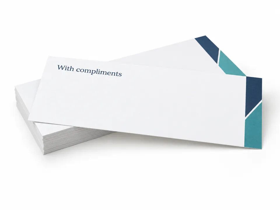 Compliment Slips — illustrative product concept on a clean background