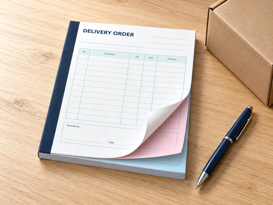 Delivery Order Books — illustrative example showing the product in use