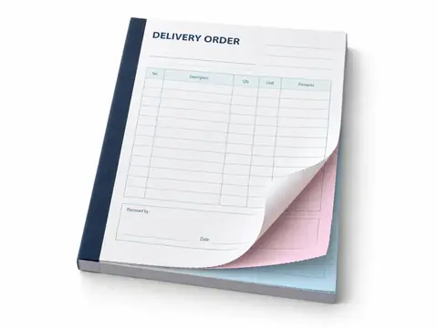 Delivery Order Books — illustrative product concept on a clean background