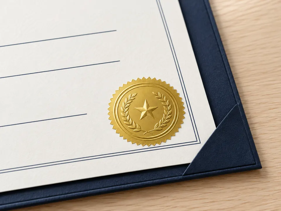 Embossing Seal Stickers — illustrative example showing the product in use