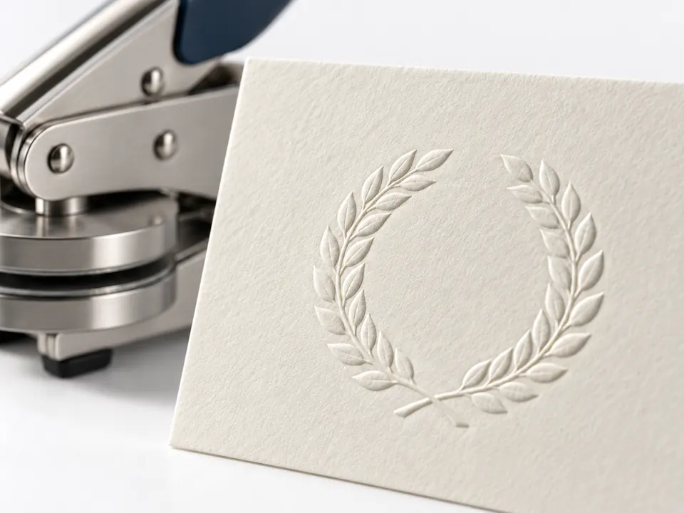 Embossing Seals — close-up of the illustrative product materials and finish