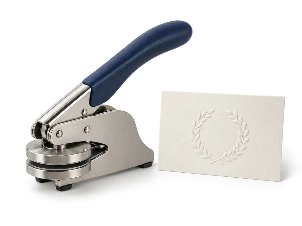 Embossing Seals — illustrative product concept on a clean background