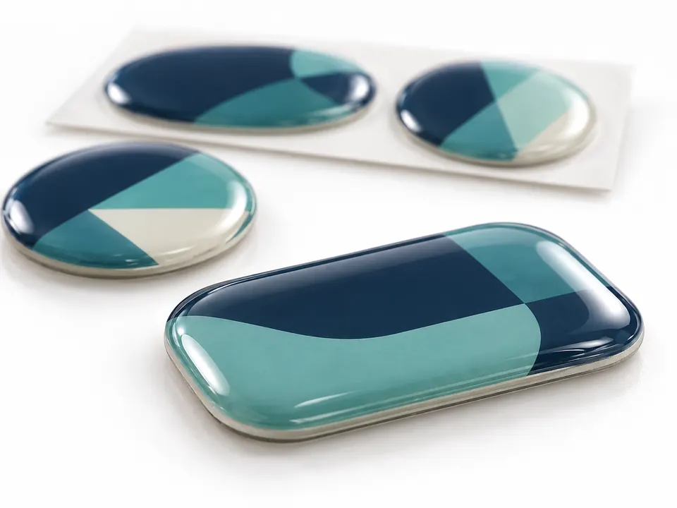 Epoxy Stickers — close-up of the illustrative product materials and finish