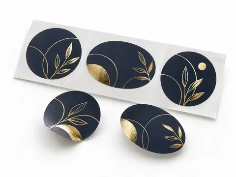 Foil Stickers — illustrative product concept on a clean background