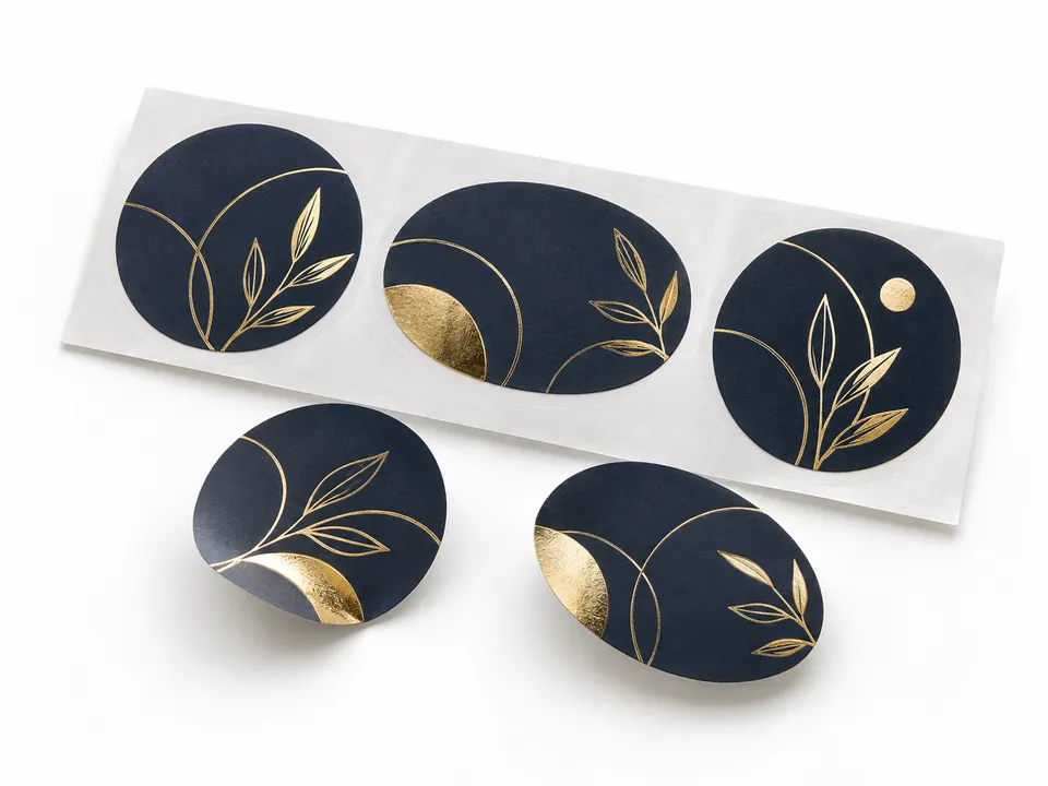 Foil Stickers — illustrative product concept on a clean background