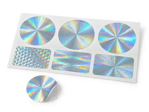 Hologram Stickers — illustrative product concept on a clean background